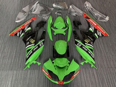Cheap 2009-2012 Kawasaki ZX6R Motorcycle Fairings - Green Glossy Black Red Yellow Monster Motocard Canada