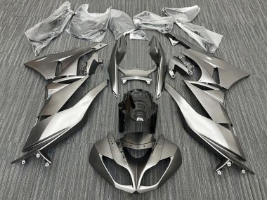Cheap 2009-2012 Kawasaki ZX6R Motorcycle Fairings - Matte Silver Black Canada