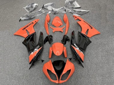 Cheap 2009-2012 Kawasaki ZX6R Motorcycle Fairing - Orange Glossy Black Canada