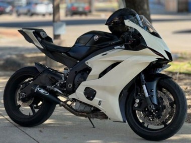Cheap 2013-2018 Kawasaki ZX6R Motorcycle Fairings - Cream White Matte Black Canada