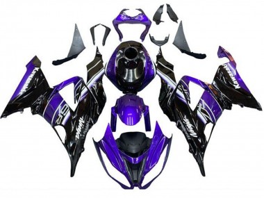 Cheap 2013-2018 Kawasaki ZX6R Motorcycle Fairing - Blue Glossy Black Canada