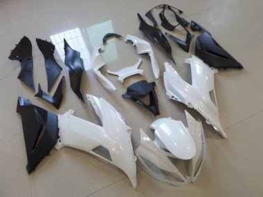 Cheap 2013-2018 Kawasaki ZX6R Motorcycle Fairing - White Matte Black Canada
