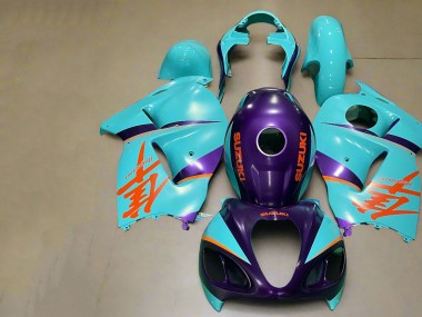 Cheap 1996-2007 Suzuki GSXR 1300 Hayabusa Motorcycle Fairings - Matte Purple Orange Blue Canada