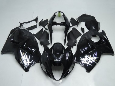 Cheap 1996-2007 Suzuki GSXR 1300 Hayabusa Motorcycle Fairings - Glossy Black White Decal Canada