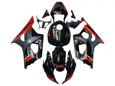 Cheap 2003-2004 Suzuki GSXR 1000 Motorcycle Fairings - Glossy Black Matte Black Orange Canada