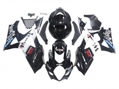 Cheap 2005-2006 Suzuki GSXR 1000 Motorcycle Fairings - Glossy Black White West Canada