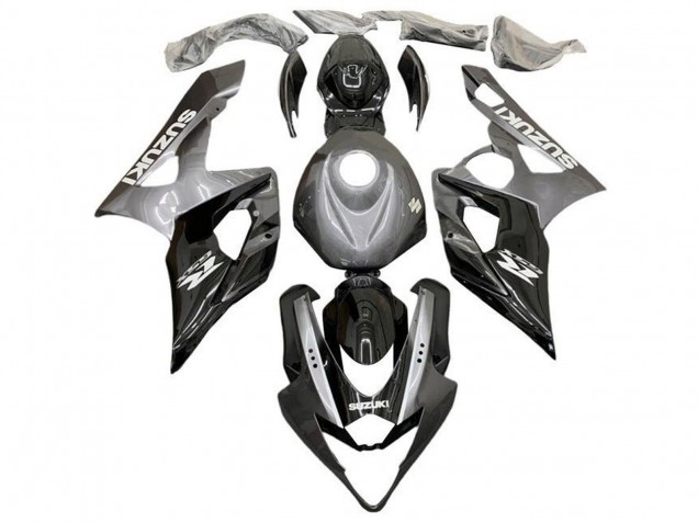 2005-2006 Suzuki GSXR 1000 Motorcycle Fairings - Silver Black Canada
