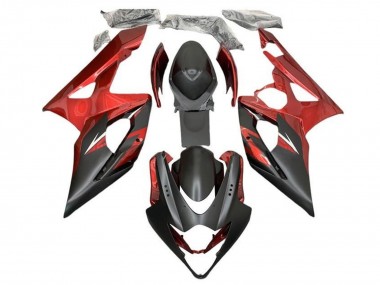 Cheap 2005-2006 Suzuki GSXR 1000 Motorcycle Fairings - Candy Red Matte Black Canada
