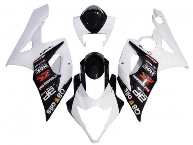 2005-2006 Suzuki GSXR 1000 Motorcycle Fairings - White Black Brembo Canada