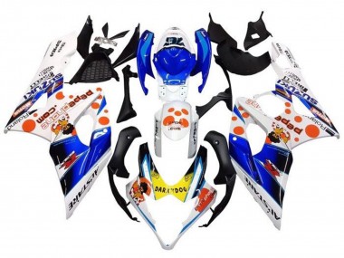 Cheap 2005-2006 Suzuki GSXR 1000 Motorcycle Fairings - White Blue Orange Yellow Dark Dog Canada