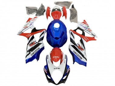 Cheap 2005-2006 Suzuki GSXR 1000 Motorcycle Fairings - White Red Blue Black Stripe Canada