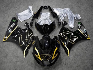 Cheap 2017-2024 Suzuki GSXR1000 Motorcycle Fairings - Black Gold 77 Canada