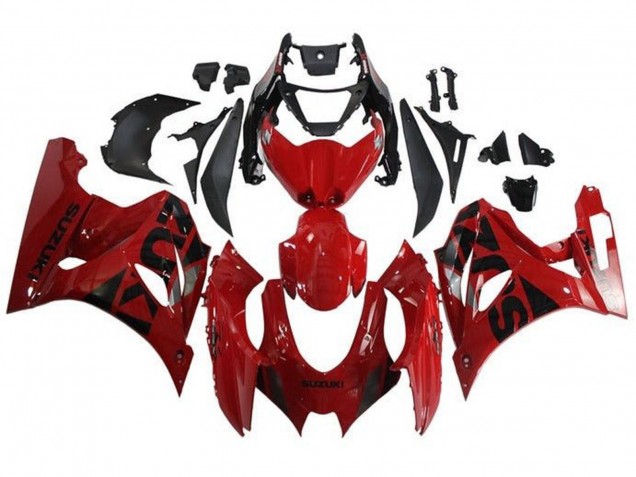2017-2024 Suzuki GSXR1000 Motorcycle Fairings - Red Black Silver Canada