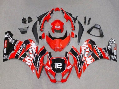 Cheap 2017-2024 Suzuki GSXR1000 Motorcycle Fairings - Red White Black Motul 12 Canada