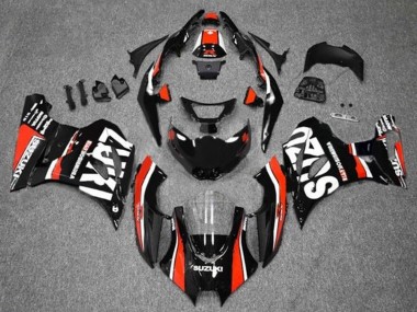 Cheap 2017-2024 Suzuki GSXR1000 Motorcycle Fairings - Black Red White Stripe Canada