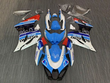 Cheap 2017-2024 Suzuki GSXR1000 Motorcycle Fairings - White Blue Stripe Red Motul Canada