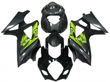 Cheap 2007-2008 Suzuki GSXR 1000 Motorcycle Fairings - Black Neon Yellow Canada