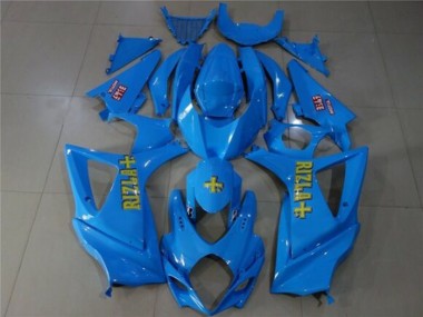 Cheap 2007-2008 Suzuki GSXR 1000 Motorcycle Fairings - Blue Gold Rizla Canada