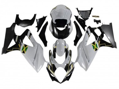 Cheap 2007-2008 Suzuki GSXR 1000 Motorcycle Fairings - White Black Jamaica Canada