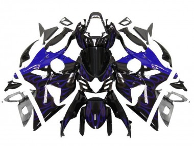 Cheap 2009-2016 Suzuki GSXR 1000 Motorcycle Fairings - Glossy Black Blue Flame Canada