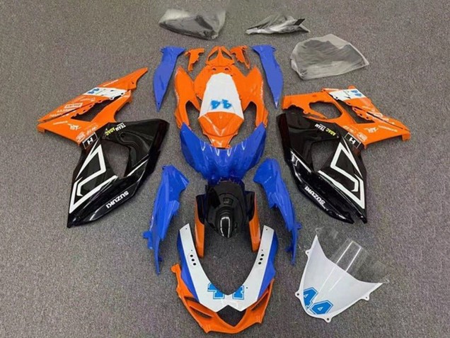 2009-2016 Suzuki GSXR 1000 Motorcycle Fairings - Orange Blue Black Canada