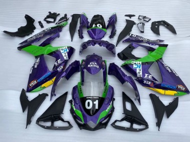 Cheap 2009-2016 Suzuki GSXR 1000 Motorcycle Fairings - Purple Green Black Yellow 01 Canada