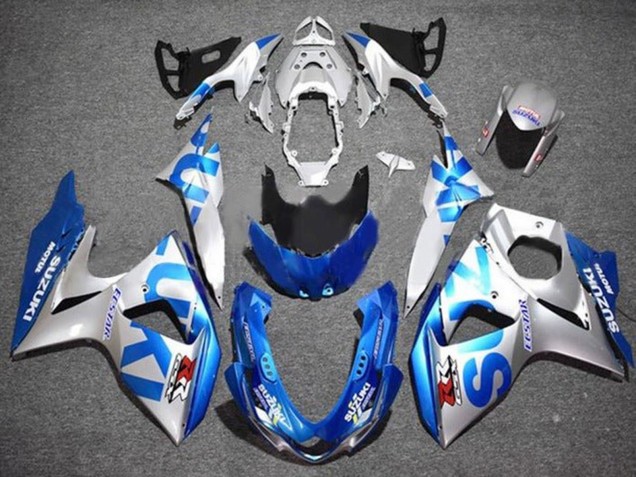 2009-2016 Suzuki GSXR 1000 Motorcycle Fairings - Silver Blue Canada
