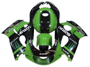 Cheap 1996-2000 Suzuki GSXR 600 / GSXR 750 Motorcycle Fairings - Green Black Monster Canada