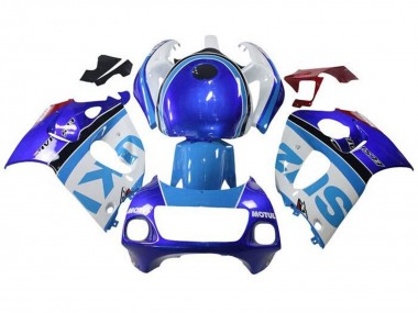 Cheap 1996-2000 Suzuki GSXR 600 / GSXR 750 Motorcycle Fairings - White Blue Stripe Canada