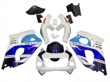 Cheap 1996-2000 Suzuki GSXR 600 / GSXR 750 Motorcycle Fairings - White Triple Blue Canada
