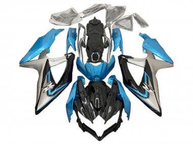 Cheap 2008-2010 Suzuki GSXR 600 / GSXR 750 Motorcycle Fairings - Light Blue Silver Glossy Black Canada