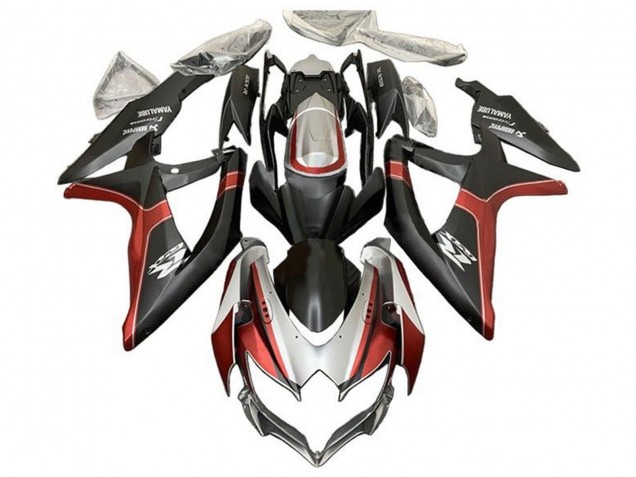 2008-2010 Suzuki GSXR 600 / GSXR 750 Motorcycle Fairings - Silver Red Matte Black Canada