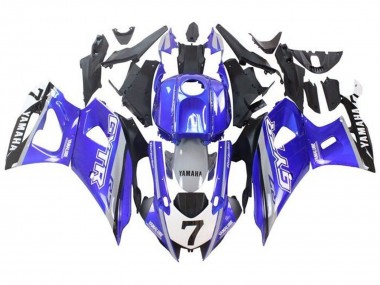 Cheap 2021-2024 Yamaha YZF R7 Motorcycle Fairings - Blue Grey White GYTR Canada