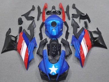 Cheap 2019-2021 Yamaha YZF R3/R25 Motorcycle Fairings - Blue Red White Star Canada