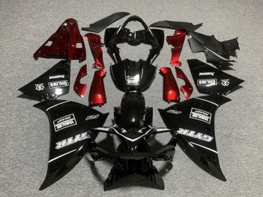 Cheap 2009-2011 Yamaha YZF 1000 R1 Motorcycle Fairings - Glossy Black GYTR Red Canada