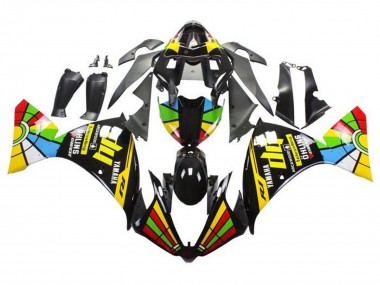 Cheap 2009-2011 Yamaha YZF 1000 R1 Motorcycle Fairings - Glossy Black HP Color Wheel Canada