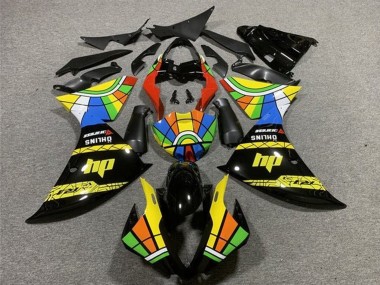 Cheap 2009-2011 Yamaha YZF 1000 R1 Motorcycle Fairings - Black Yellow HP Color Wheel Canada