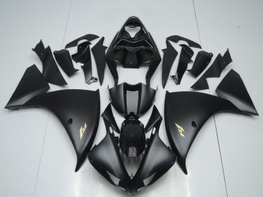Cheap 2009-2011 Yamaha YZF 1000 R1 Motorcycle Fairings - Matte Black Gold Decal Canada