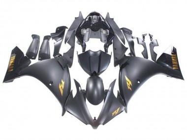 Cheap 2009-2011 Yamaha YZF 1000 R1 Motorcycle Fairings - Matte Black Gold Decals Canada