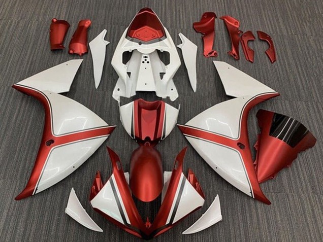 2012-2014 Yamaha YZF 1000 R1 Motorcycle Fairings - White Orange Canada