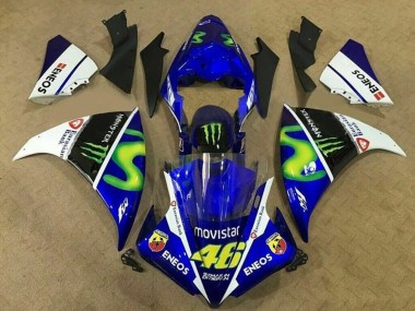 Cheap 2012-2014 Yamaha YZF 1000 R1 Motorcycle Fairings - Blue White Black Green MoviStar Monster ENEOS Canada