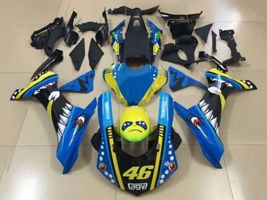 Cheap 2015-2019 Yamaha YZF 1000 R1 Motorcycle Fairings - Blue Yellow Black Shark 46 Canada