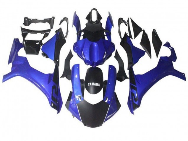 2015-2019 Yamaha YZF 1000 R1 Motorcycle Fairing - Blue Matte Black Canada