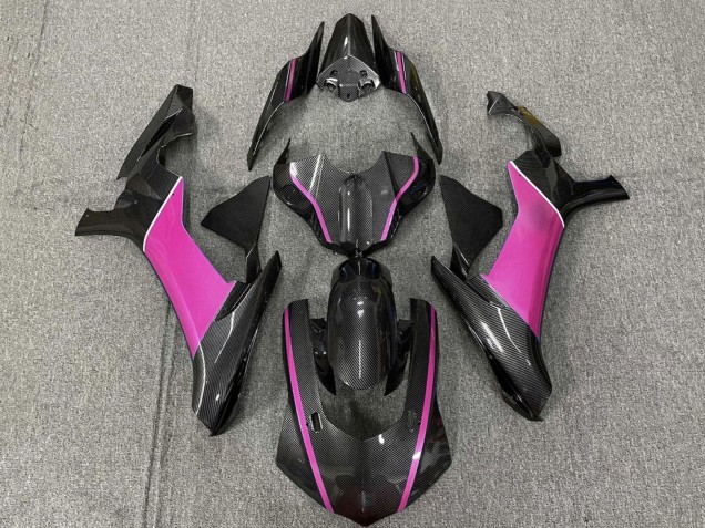 2015-2019 Yamaha YZF 1000 R1 Motorcycle Fairings - Faux Carbon Fiber Pink Canada