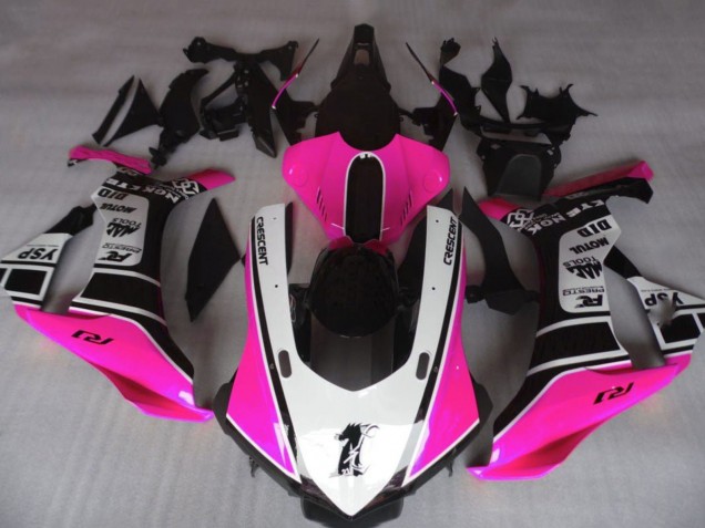 2015-2019 Yamaha YZF 1000 R1 Motorcycle Fairings - Pink White Glossy Black Motul YSP Canada