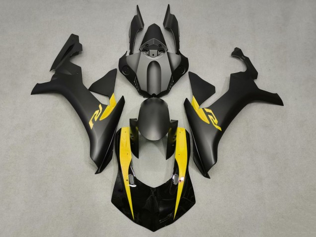 2015-2019 Yamaha YZF 1000 R1 Motorcycle Fairings - Matte Black Glossy Black Yellow Canada