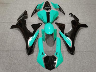 Cheap 2015-2019 Yamaha YZF 1000 R1 Motorcycle Fairings - Turquoise Blue Glossy Black Canada