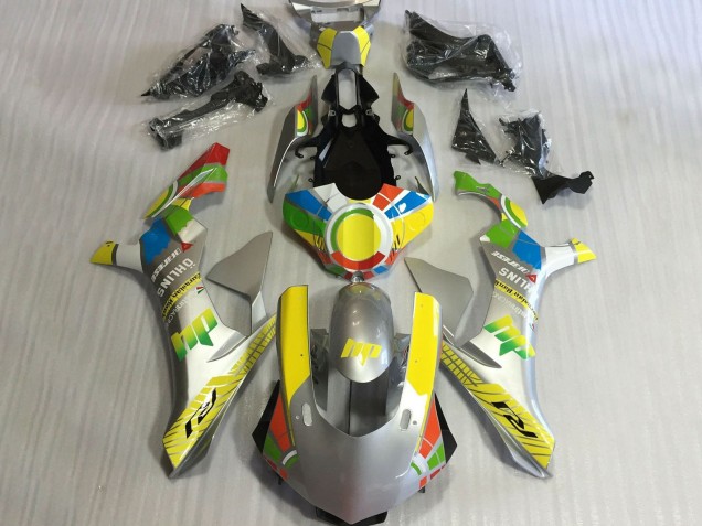 2015-2019 Yamaha YZF 1000 R1 Motorcycle Fairings - Silver Yellow Blue Red Color Wheel Canada