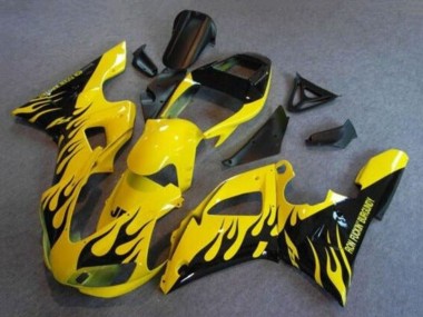 Cheap 1998-1999 Yamaha YZF 1000 R1 Motorcycle Fairings - Yellow Black Flame Canada