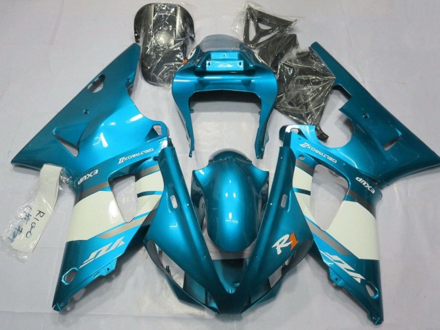 2000-2001 Yamaha YZF 1000 R1 Motorcycle Fairings - Blue White Silver Canada